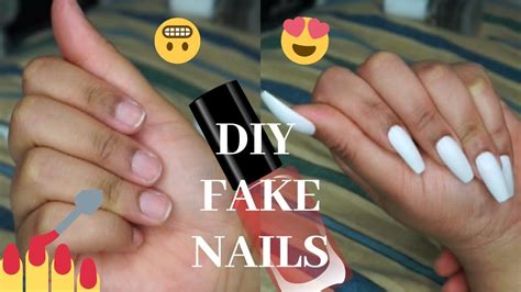 DIY: HOW TO DO FAKE NAILS AT HOME (in 5 Minutes!) | Easy and Inexpensive + Beginner Friendly ...