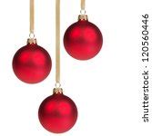 Photo of Three red Christmas balls | Free christmas images