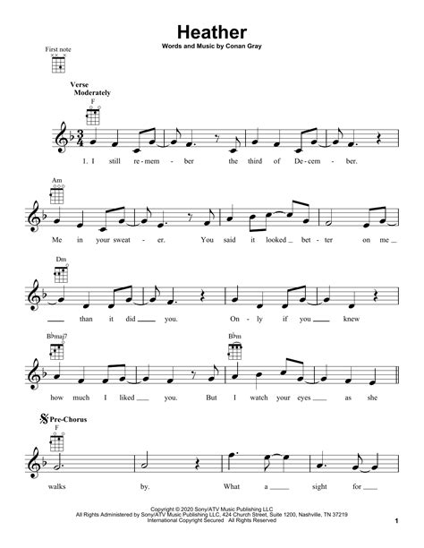 Heather (Ukulele) - Print Sheet Music Now