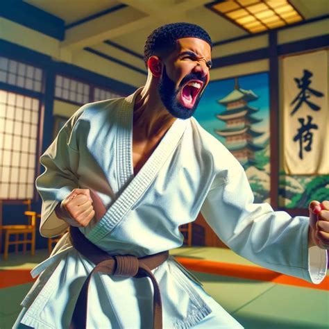 Drake the type of fella to prepare for a fight by getting into a Karate stance and saying “WAI ...