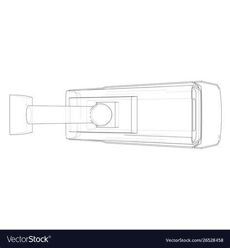 Outline cctv camera security camera Royalty Free Vector