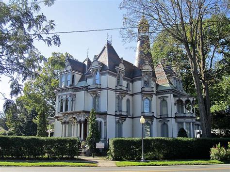 Batcheller Mansion Inn, Saratoga Springs, New York | Victorian homes, Yellow victorian house ...