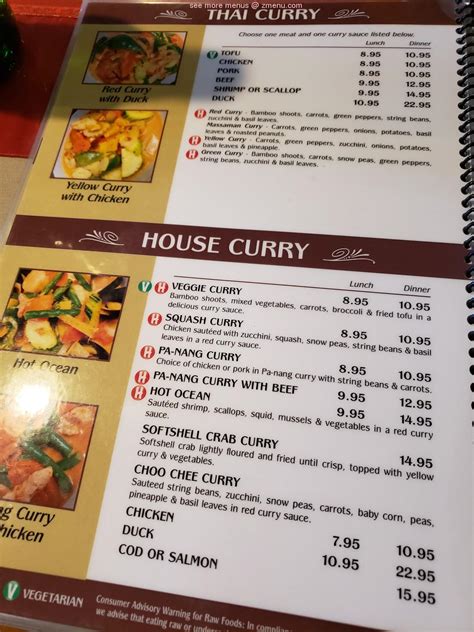 Menu at Thai House Restaurant, East Brookfield