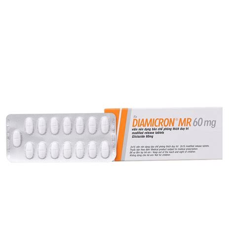 Diamicron MR 60mg - Điều trị đái tháo đường tuýp 2 (Hộp 2 vỉ x 15 viên – Nhà Thuốc Helios