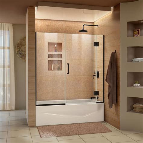 DreamLine Unidoor-X 58 in. W x 58 in. H Frameless Hinged Tub Door in ...