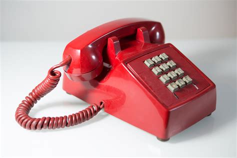 Vintage Red Phone - 1970's Push Button Phone - Retro Stranger Things Phone