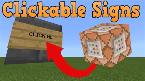 Minecraft Bedrock Edition Command Block Tutorial Clickable Signs Creation - YouTube