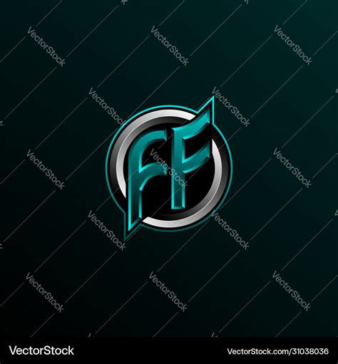 Initial ff logo design ff logo design Royalty Free Vector