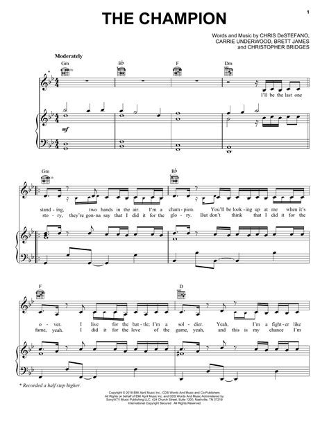 Carrie Underwood - The Champion sheet music