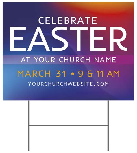 Glow Easter Yard Sign - Church Banners - Outreach Marketing