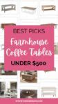 Farmhouse Coffee Tables under $500