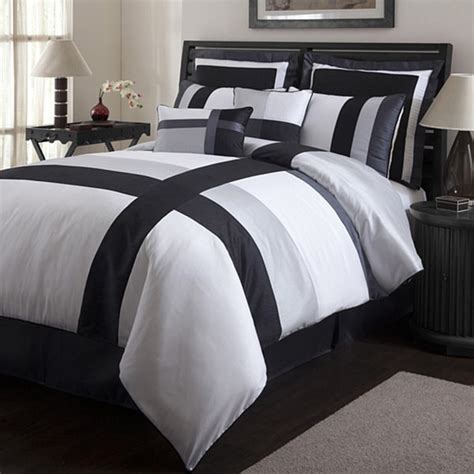 Lush Decor Iman White/ Black 8-piece California King-size Comforter Set ...