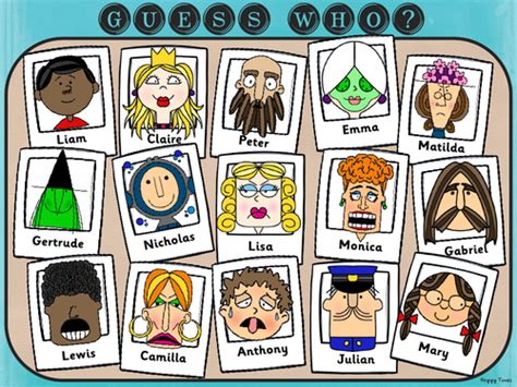 Guess Who ? Game Board | Teaching Resources