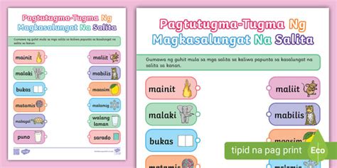 Magkasalungat Na Salita | Grade 1 | Twinkl (professor feito)