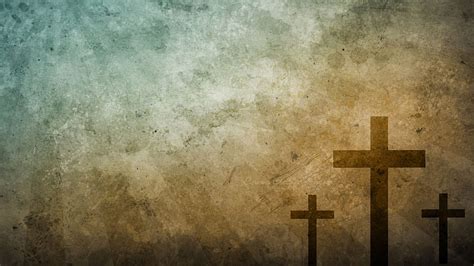 Cross On Side With Dirty Blue And Brown Background Cross, HD wallpaper ...