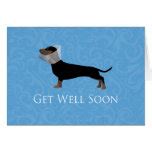 Get Well Soon Dachshund greeting card | Zazzle