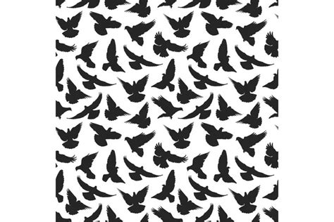 Pigeon silhouette pattern