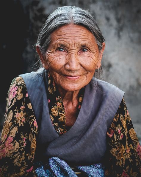 Tibetan Woman Portrait, Nepal, Elderly Tibetan Woman Portrait, Tibetan ...