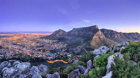 HD wallpaper: landscape, hill, South Africa, mountains, town, Cape Town, rock | Wallpaper Flare