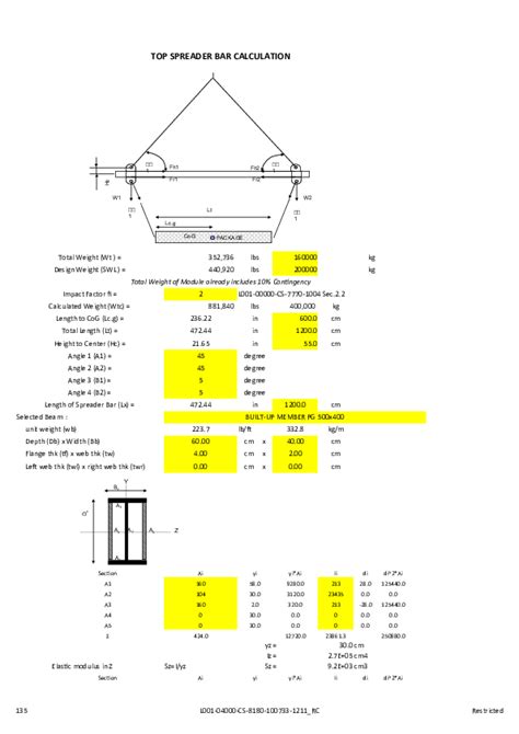 (XLS) Spreader Beam Design Examples by NAP | Nurhabieb A Putra - Academia.edu