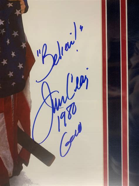 Jim Craig Autograph Signed 1980 USA Olympic Hockey Inscribed | Etsy