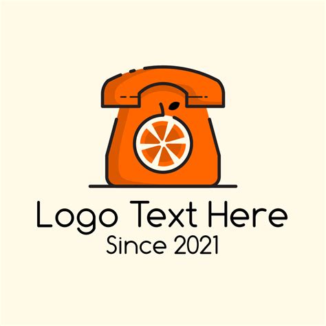 Orange Telephone Logo | BrandCrowd Logo Maker | BrandCrowd