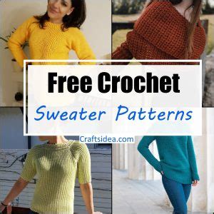 25 Free & Easy Crochet Sweater Patterns For Winter