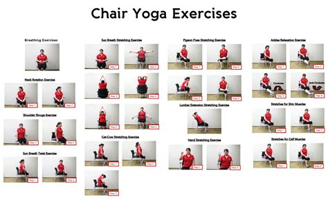 Chair Yoga Exercises For Seniors - 20 Free PDF Printables | Printablee