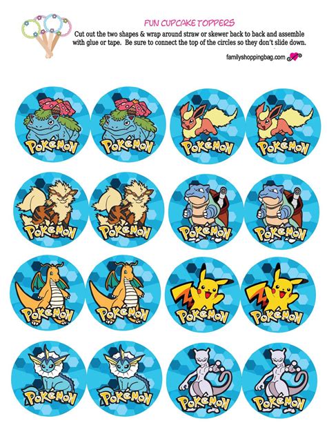 Pikachu Cupcake Toppers