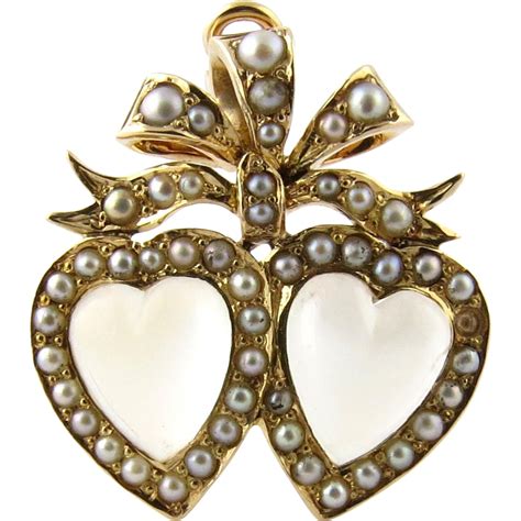 Pearl Heart Pendant, Cameo Pendant, Vintage Gold Earrings, Vintage Jewelry, Deco Jewelry, Gold ...