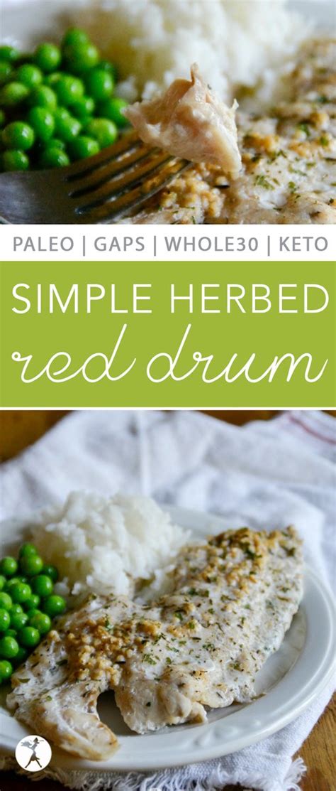 Simple Herbed Red Drum :: grain-free, with paleo option