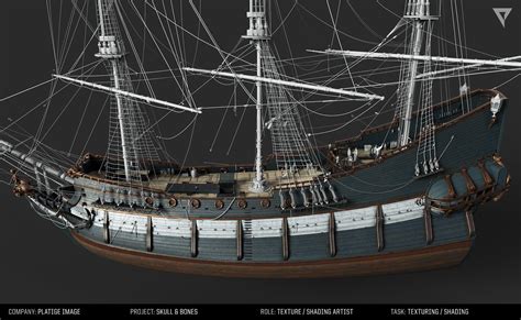 ArtStation - Skull & Bones - Merchant ship, texturing and shading ...