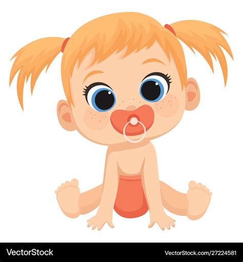 Cartoon child a cute baby Royalty Free Vector Image