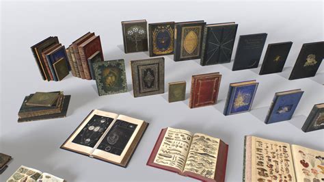 RPG Books PBR - 3D Model by 32cm