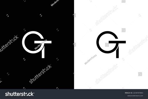 Gt Logo Design Template Vector Illustration Stock Vector (Royalty Free ...