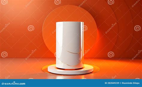 Round Pedestal Podium. High Quality 3d Concept Illuminated Pedestal ...