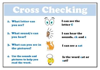 Cross Checking - Reading Strategy by themelbourneeducator | TpT