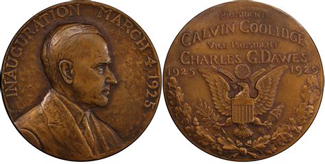 (1925) Medal Calvin Coolidge Inauguration 70mm Medallic Art Co. NY ...