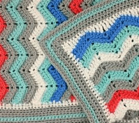 Rich Kids Chevron Blanket crochet pattern with border • Simply ...