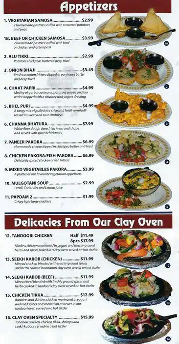 Indian Punjabi Clay Oven Menu, Menu for Indian Punjabi Clay Oven ...