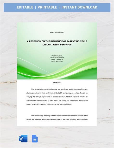 Research Paper Outline Template - Google Docs, Word, Apple Pages | Template.net