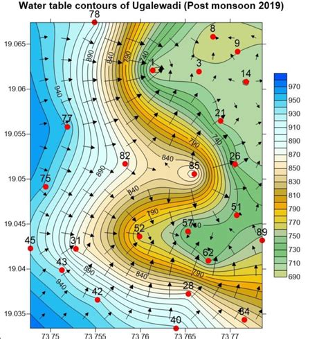 Water table contour map for October 2019 (Post-monsoon) | Download ...