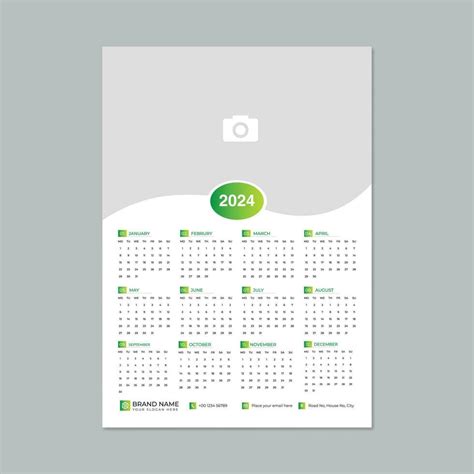 Corporate business calendar design template 2024, year planner set ...