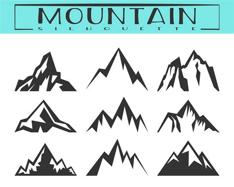 Printable Mountain Silhouette