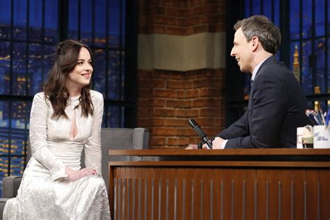 First Look: Dakota Johnson Appears On Wednesday's "Late Night With Seth ...