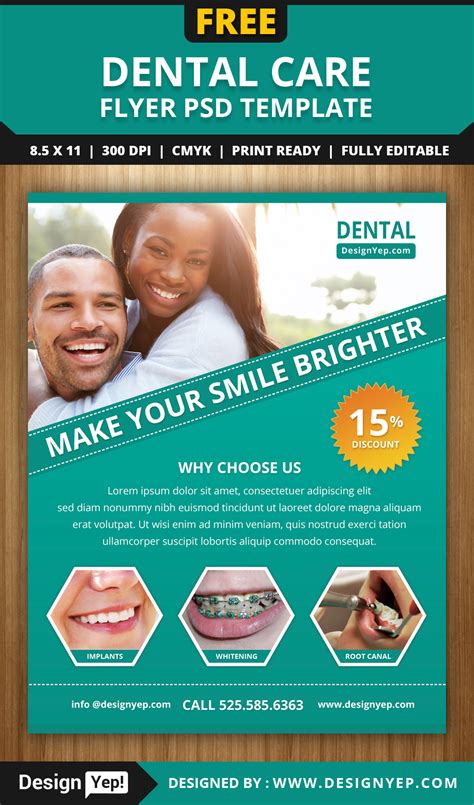 Free Dental Care Flyer PSD Template on Behance