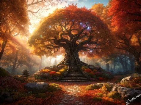 Magical Autumn Tree by Velstyria on DeviantArt