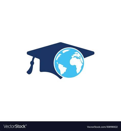 Study abroad logo design Royalty Free Vector Image