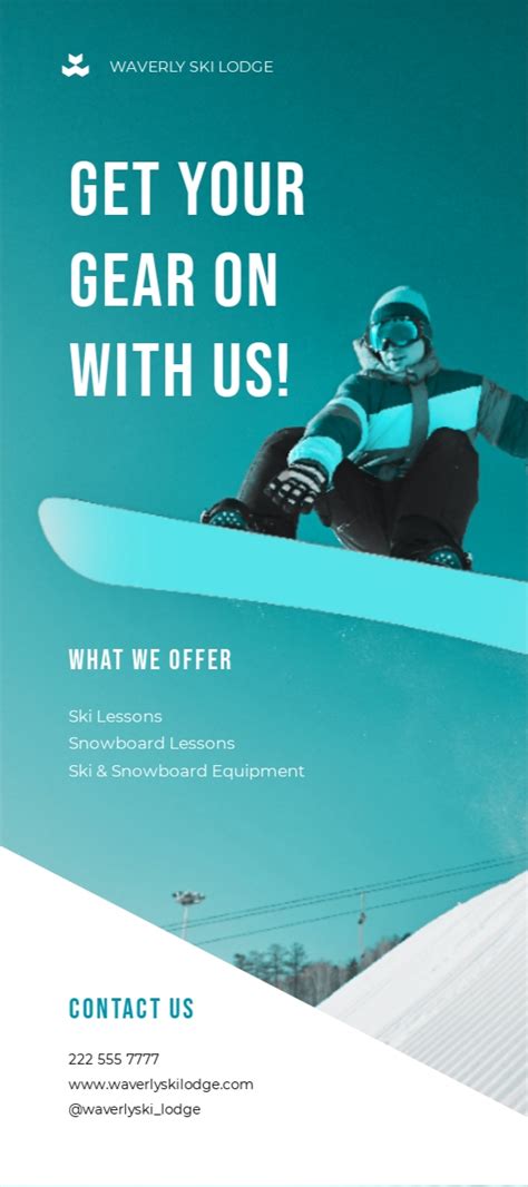 FREE Ski/Snowboard Rack Card Template - Word | Template.net