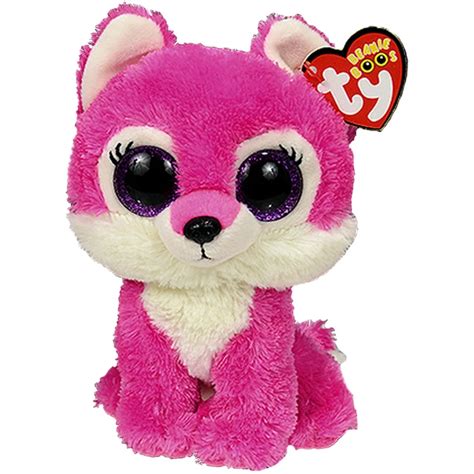 Pyoopeo Ty Beanie Boos 6" 15cm Sierra the Red Wolf Plush Regular Soft Big eyed Stuffed Animal ...